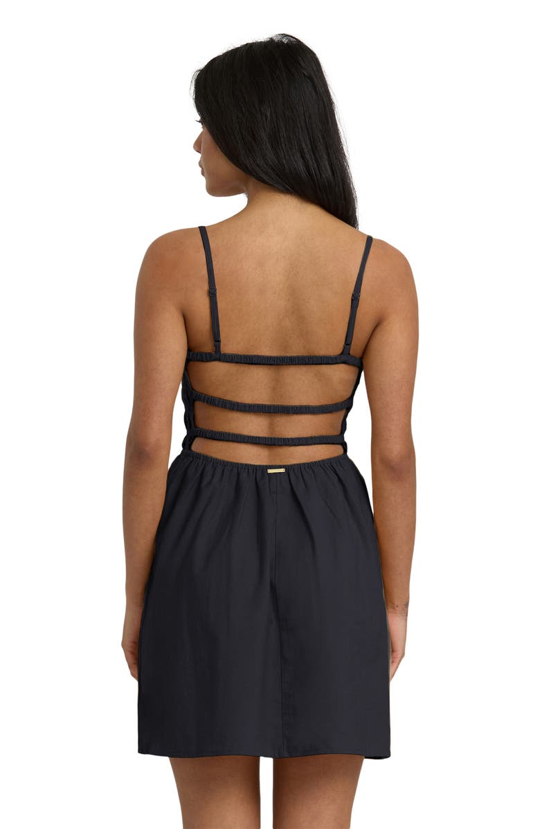 Billabong Suns Out Fit & Flare Minidress, Alternate, color, Black Sands