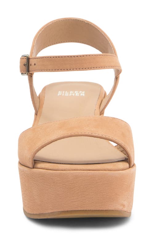 Eileen Fisher Mime Platform Sandal In Latte