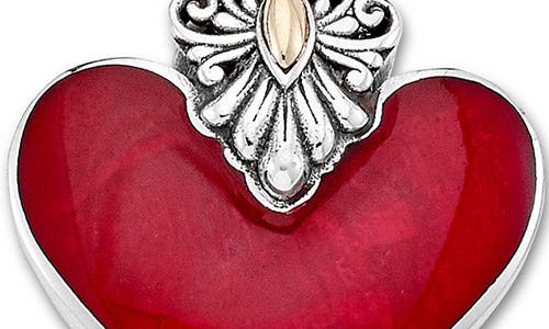 Samuel B. Coral Heart Pendant In Brown