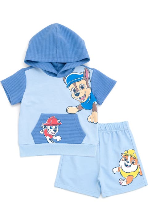 2-Piece Hooded Tee and Shorts Set