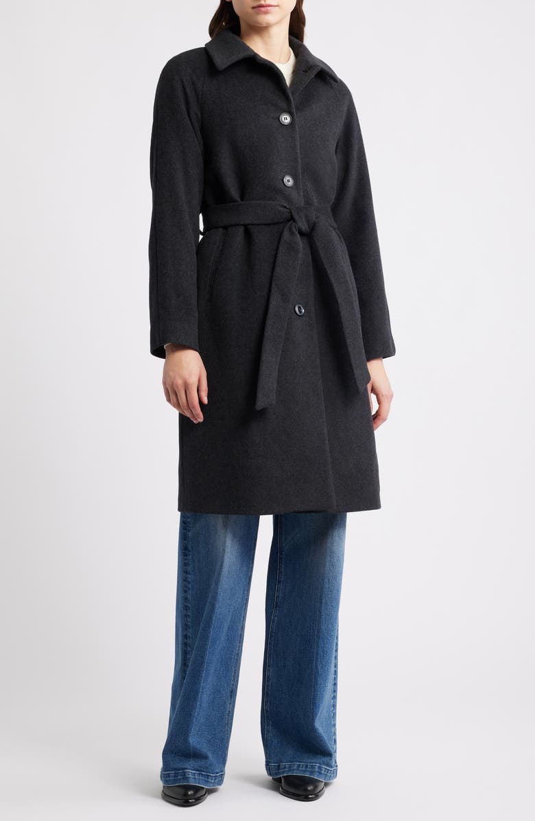 Lauren Ralph Lauren Wool Blend Jacket, Main, color, Charcoal