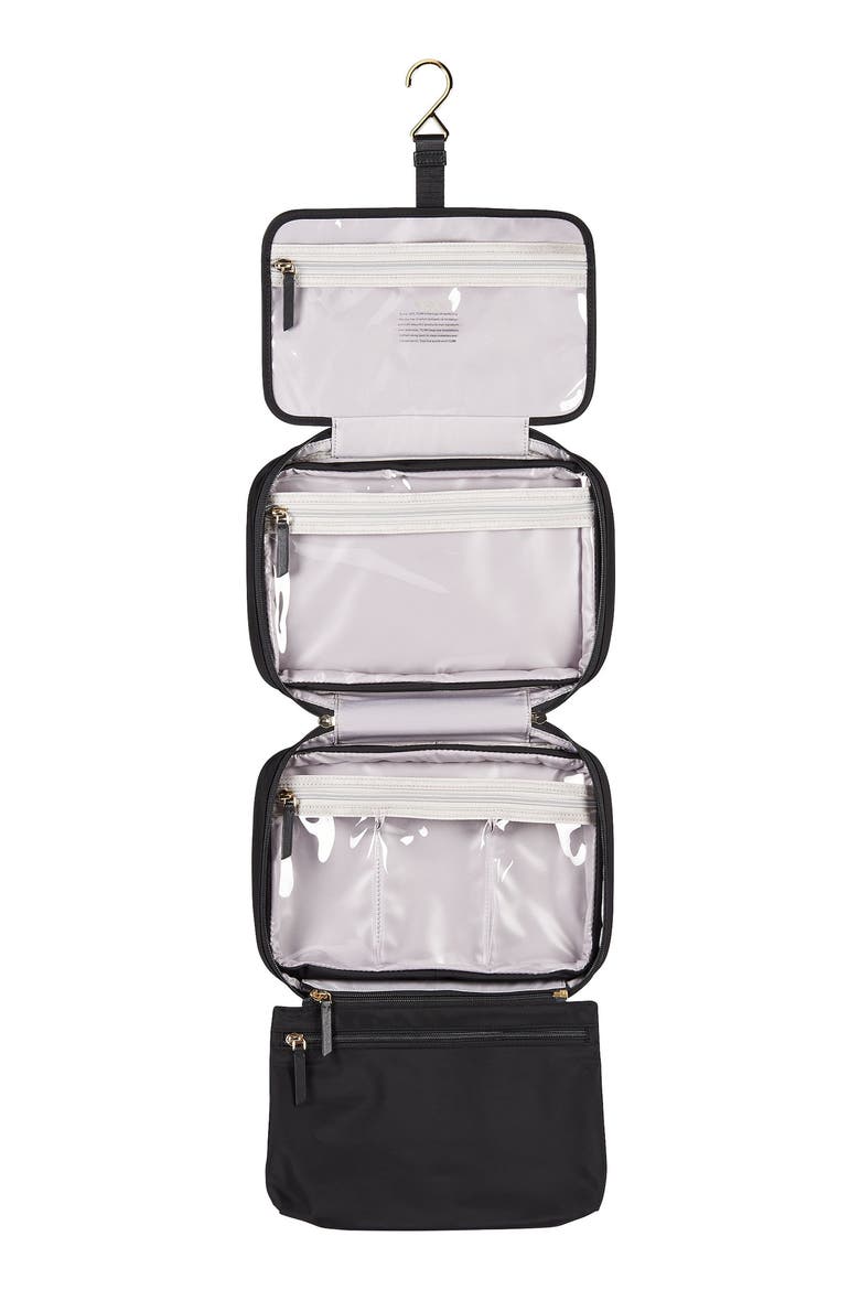 Voyageur Madina Nylon Cosmetics Case, Alternate, color, BLACK