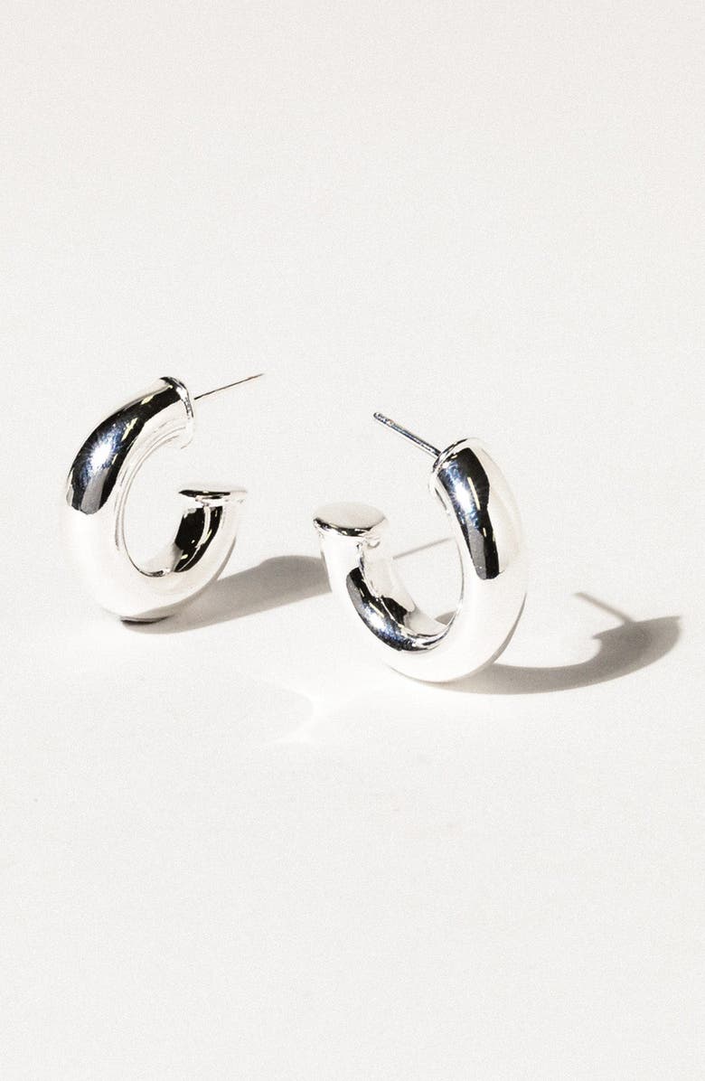 Child of Wild Cleo Hoop Earrings, Alternate, color, Silver