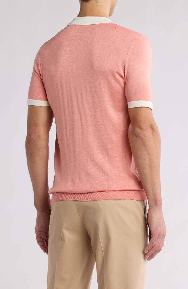 T.R. PREMIUM Slim Fit Sweater Knit Polo, Alternate, color, Coral