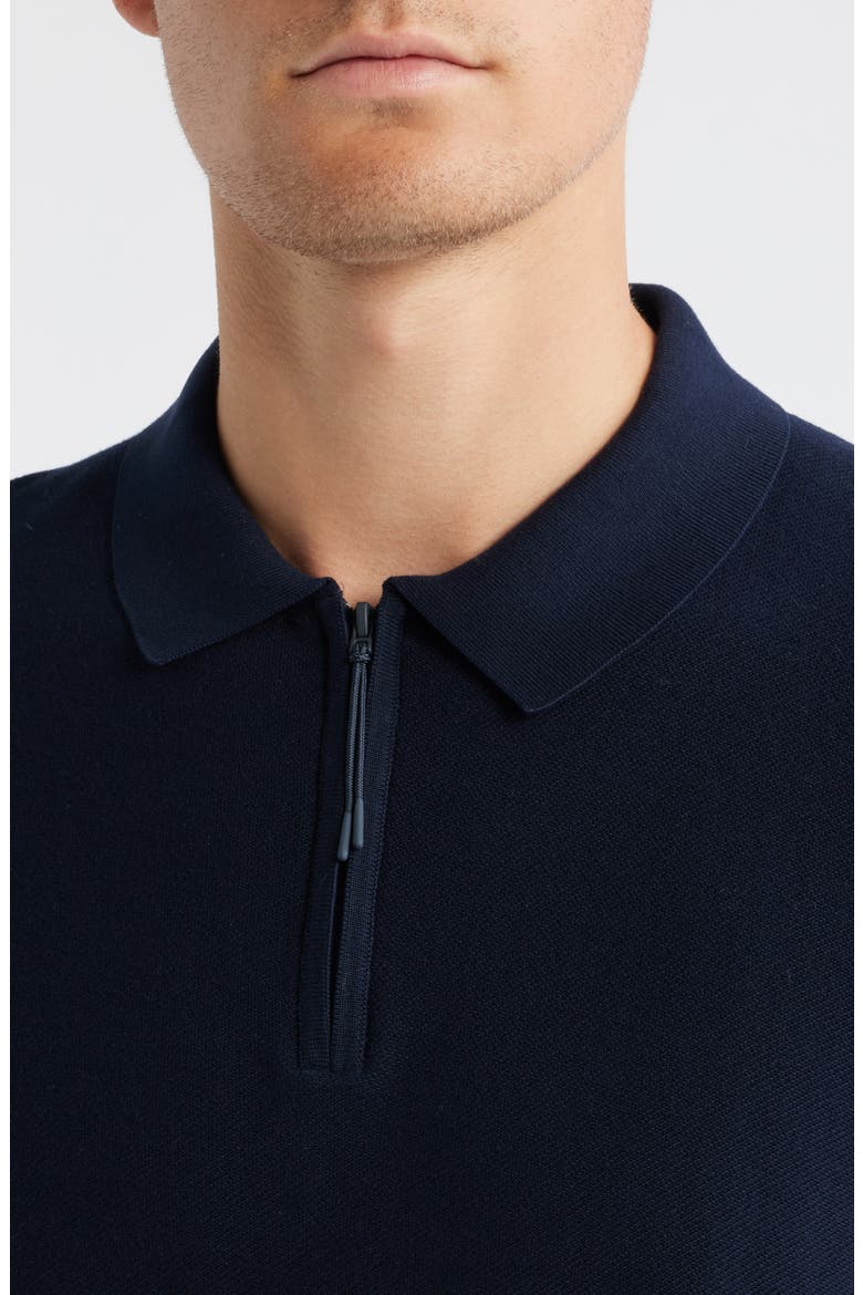 Imartino Piqué Zip Polo, Alternate, color, DARK BLUE