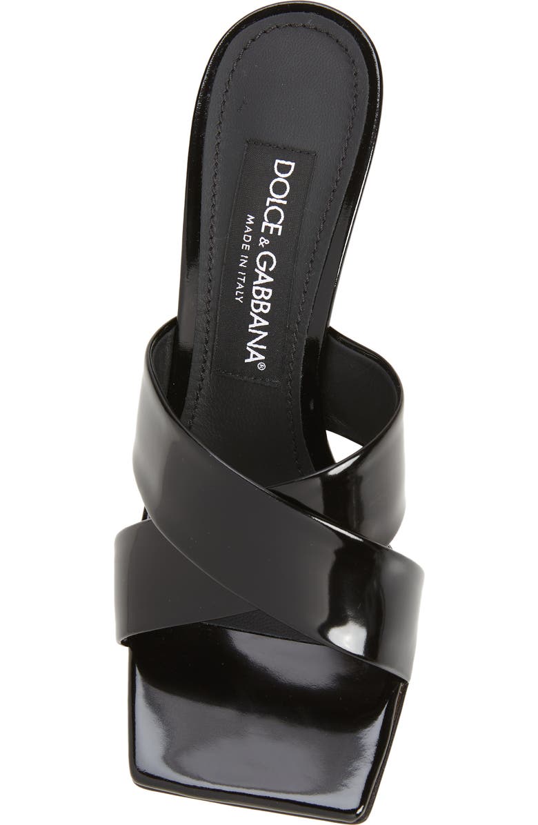Dolce&Gabbana Logo Heel Slide Sandal, Alternate, color,
