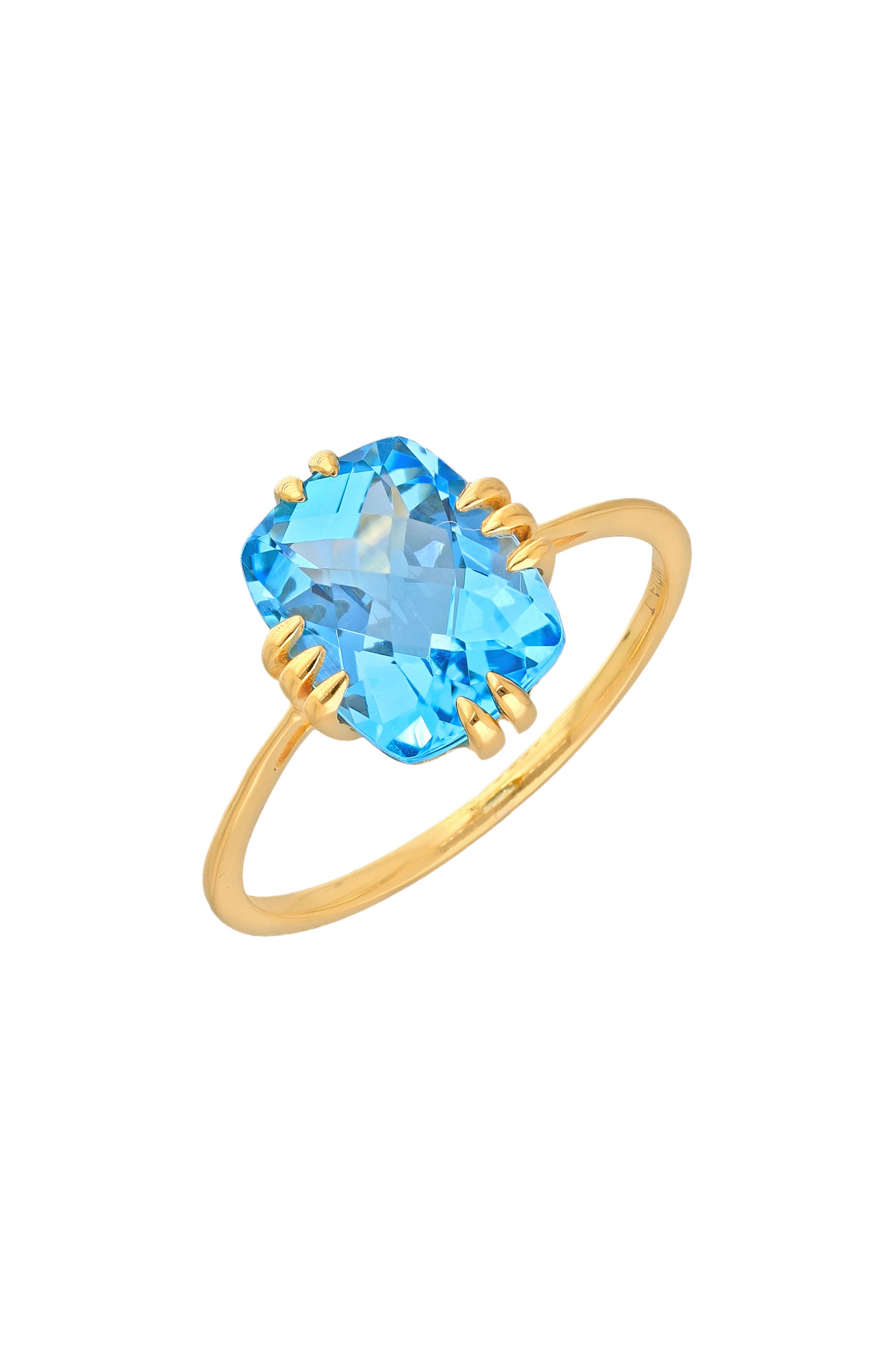 YS GEMS Swiss Blue Topaz Ring