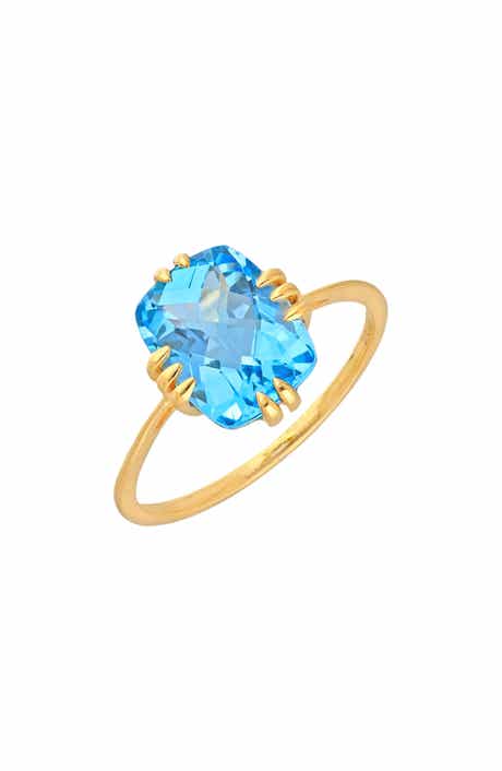 YS GEMS Swiss Blue Topaz Ring
