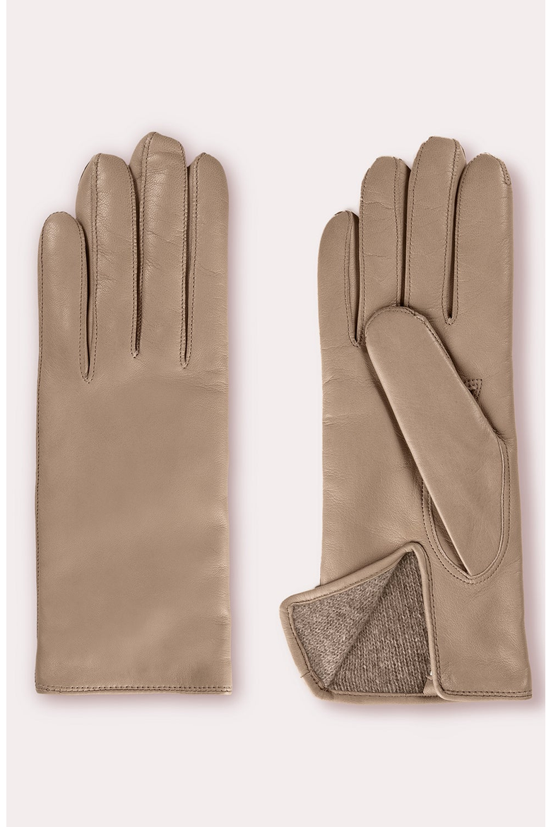 Classic Kelly Leather Cashmere Lined Gloves, Main, color, Nude