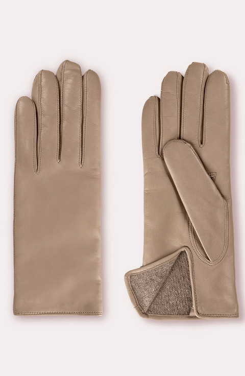 Classic Kelly Leather Cashmere Lined Gloves