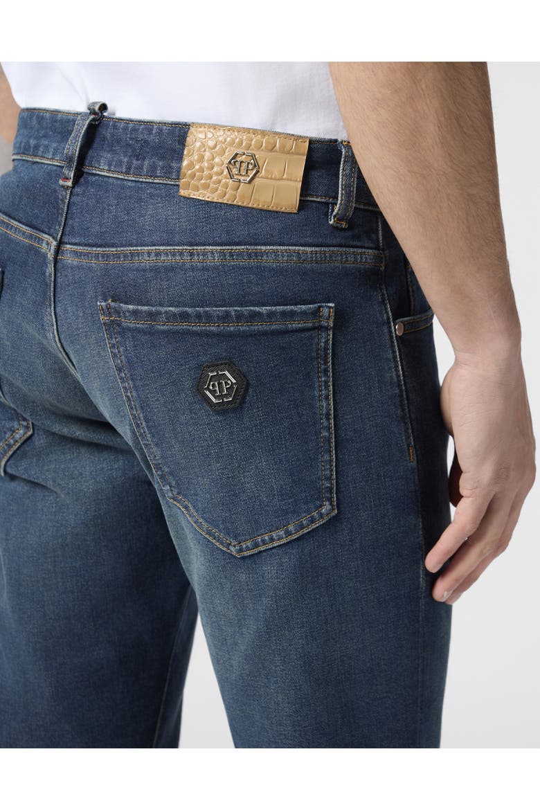 Super Straight Cut Jeans Basic Cocco Label Men, Alternate, color, texasblue
