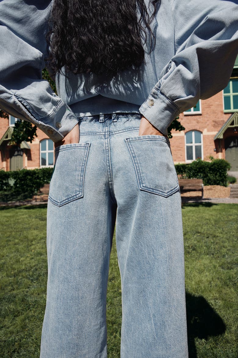 Flared Regular Jeans, Alternate, color, Light denim blue