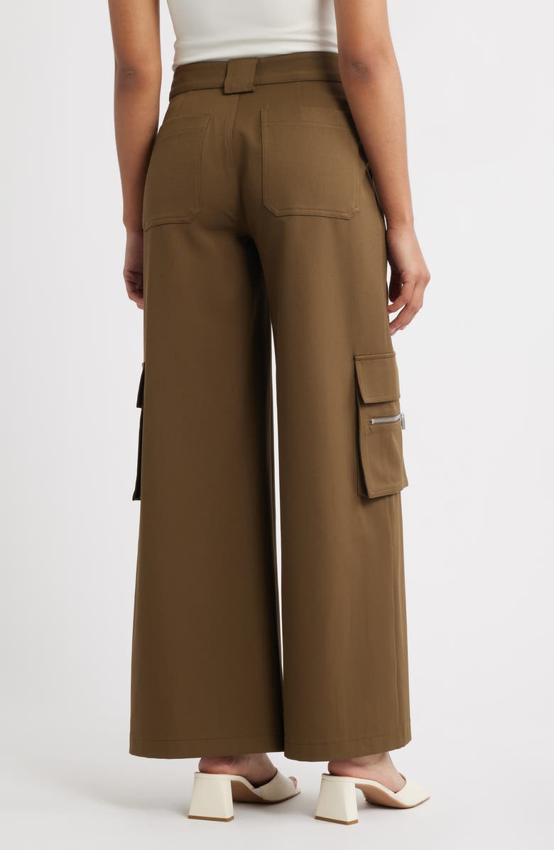 CITY BLUES Wide Leg Cargo Pants, Alternate, color, Olive