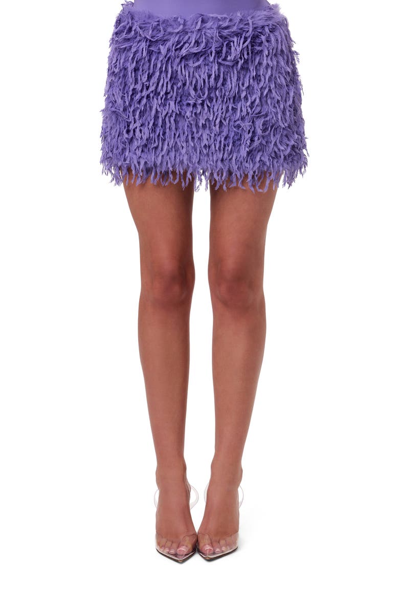 Faux Feather Miniskirt (Women) | Nordstrom