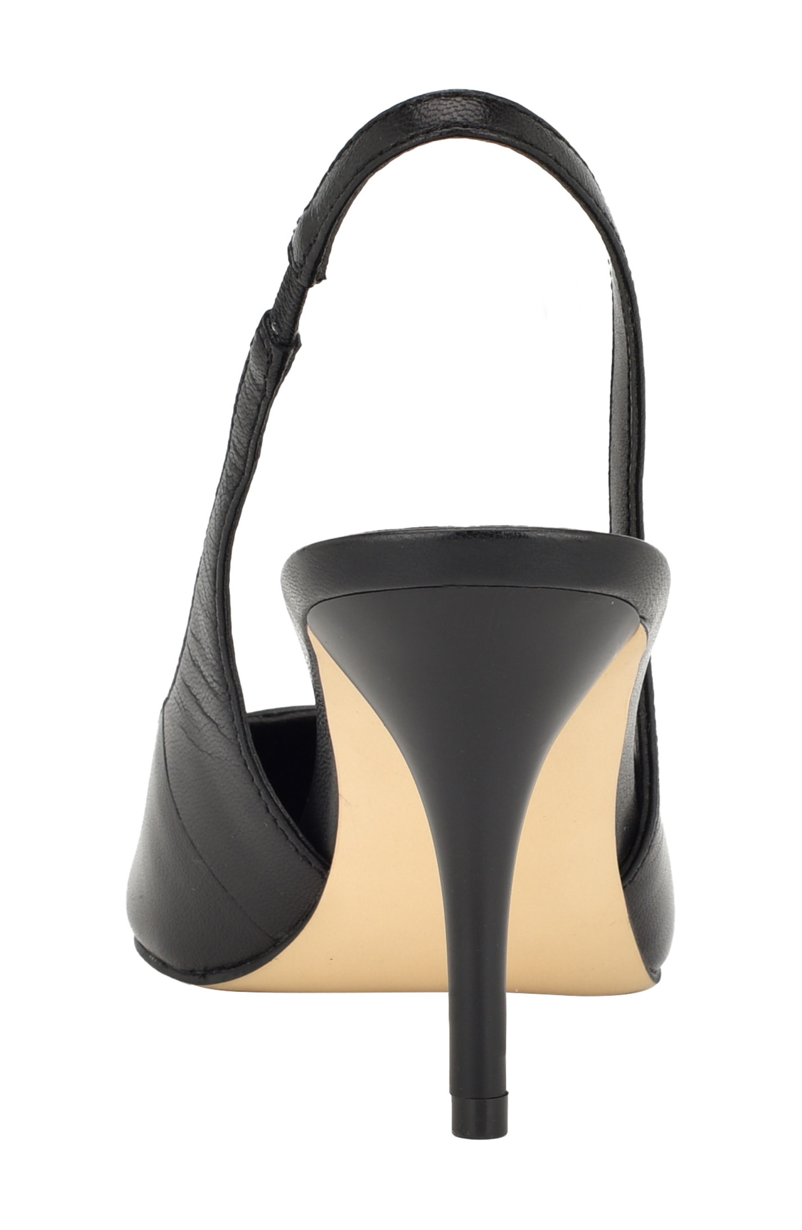Calvin Klein Cinola Slingback Pointed Toe Pump, Alternate, color, Black Leather
