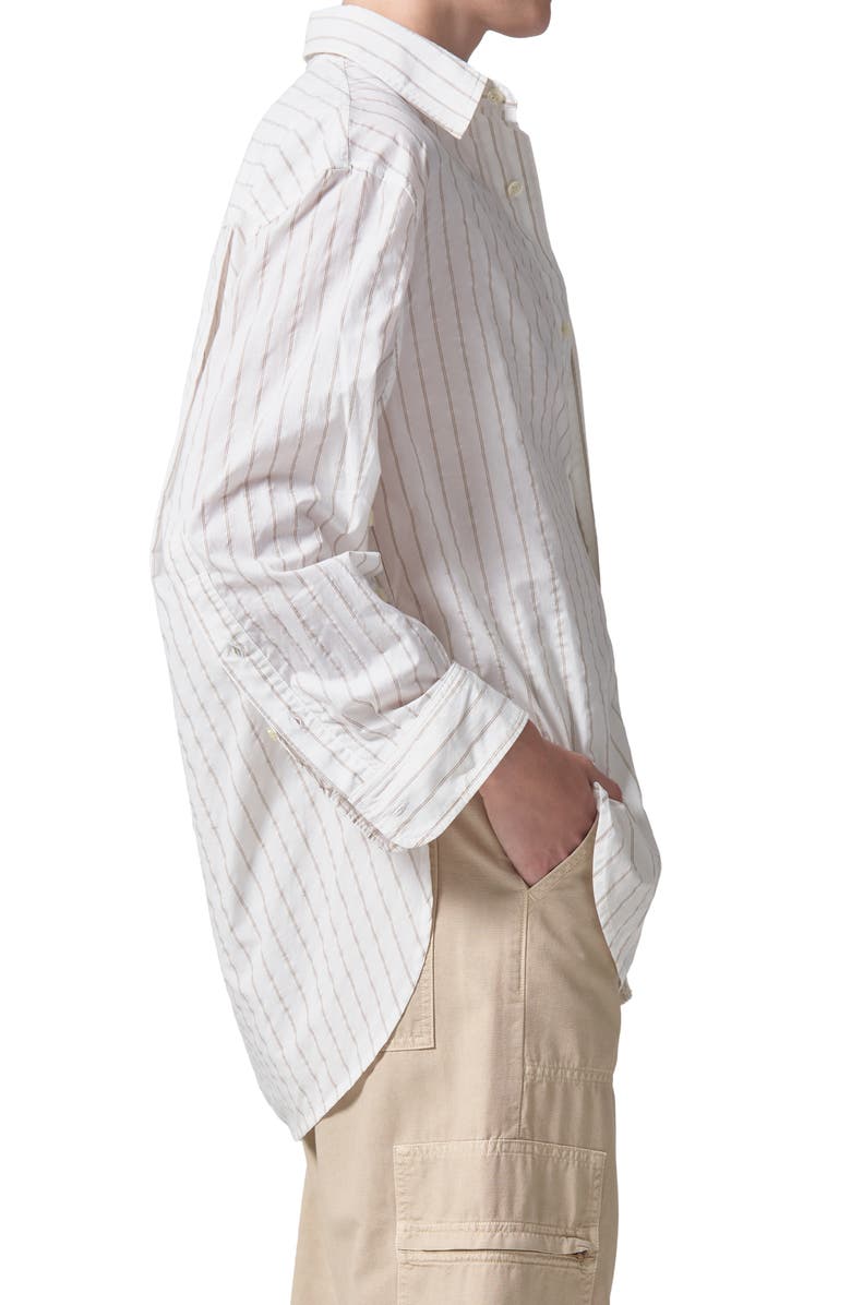 Citizens of Humanity Kayla Stripe Oversize Poplin Button-Up Shirt, Alternate, color,