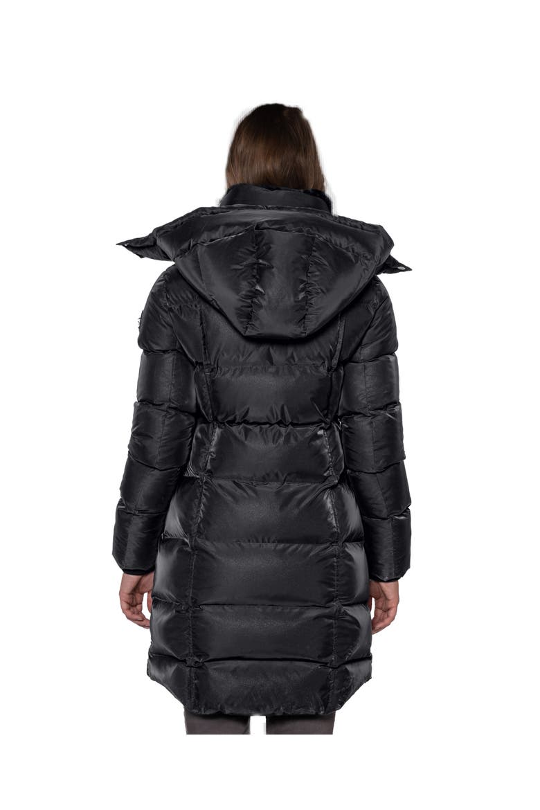 Women's Penguin Long Length Quilted Coat, Alternate, color, BLACK DIAMOND