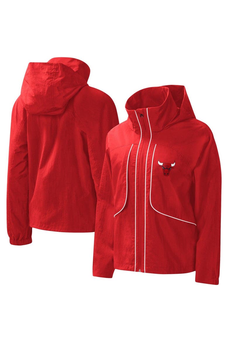 Women's G-III 4Her by Carl Banks Red Chicago Bulls Last Shot Full-Zip Hoodie, Main, color, Red