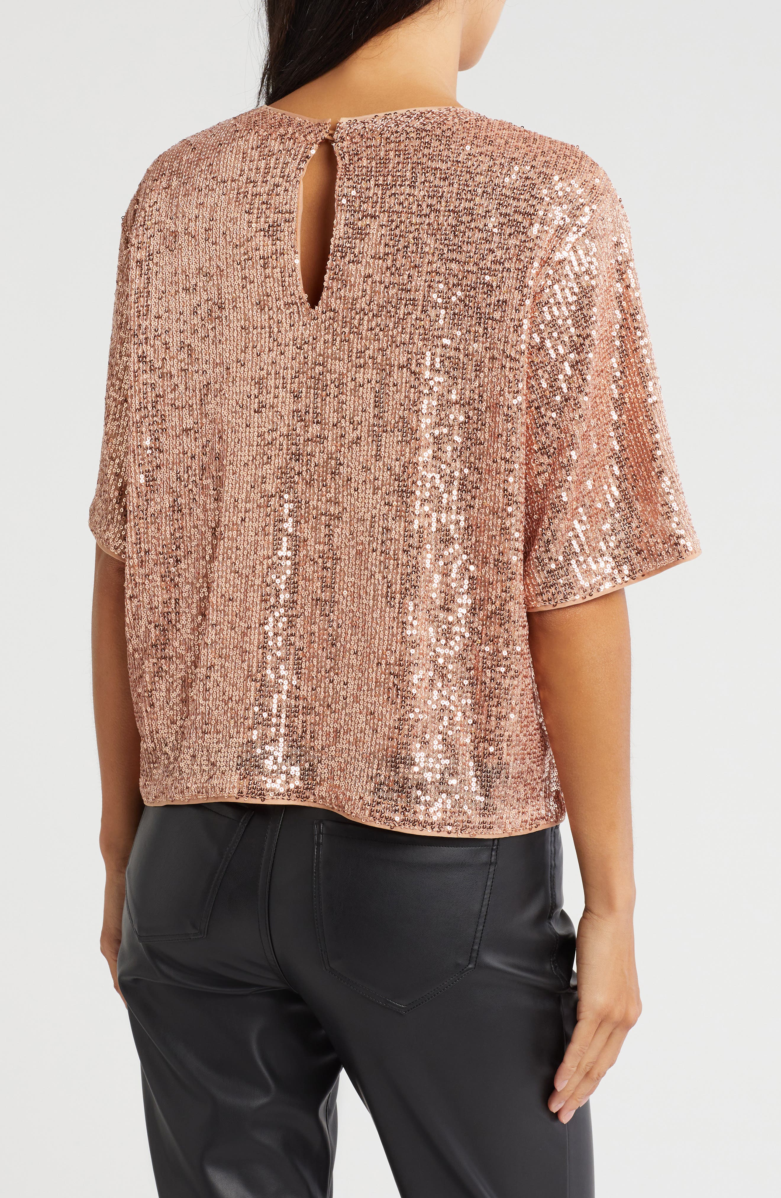 Short Sleeve Sequin Top - image 4