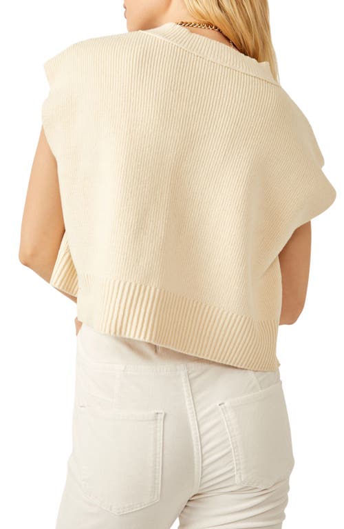 Shop Free People Easy Street Sweater Vest In Cream