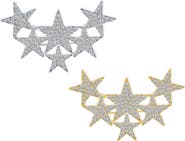 BLING JEWELRY Set of 2 Large Star Brooches
