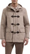 Bugatchi Wool Blend Hooded Toggle Coat