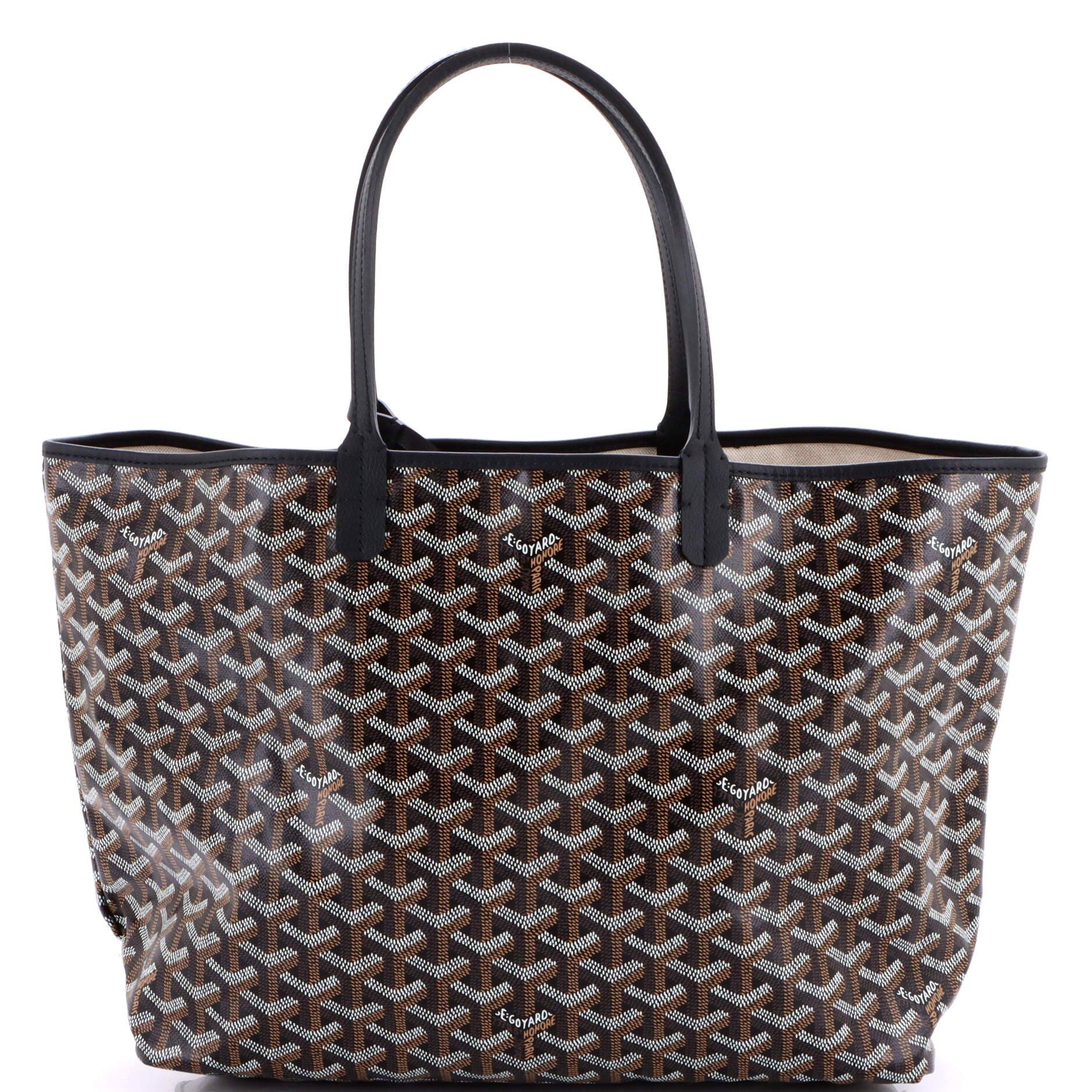 Pre-Owned Goyard Saint Louis Tote Coated Canvas PM, Main, color, Black