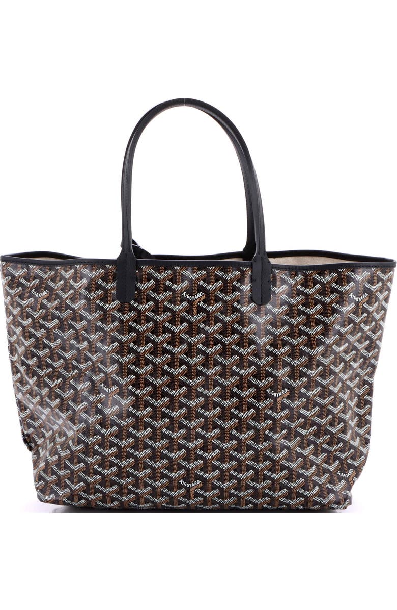 Pre-Owned Goyard Saint Louis Tote Coated Canvas PM, Main, color, Black
