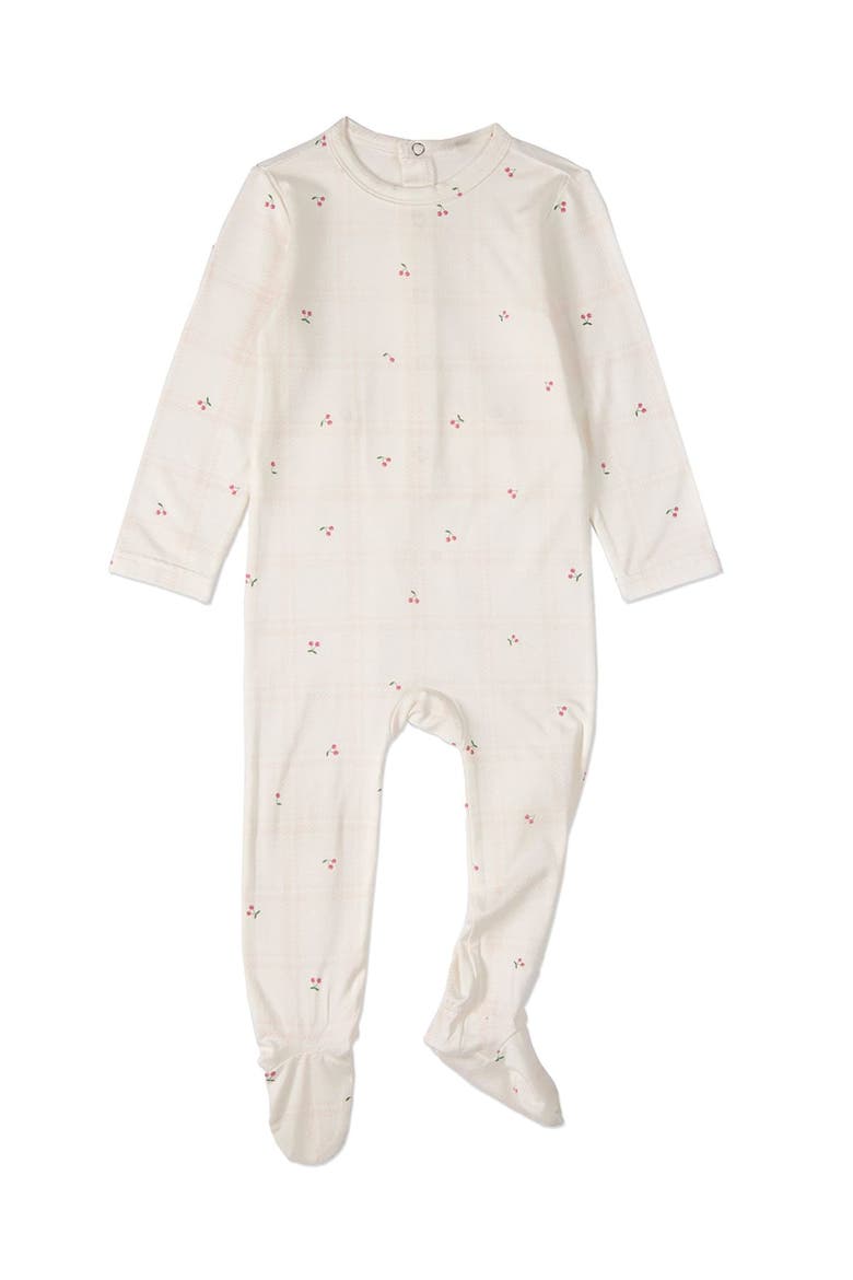 Baby  Modal Blend Tonal Plaid Footie, Main, color, Pink