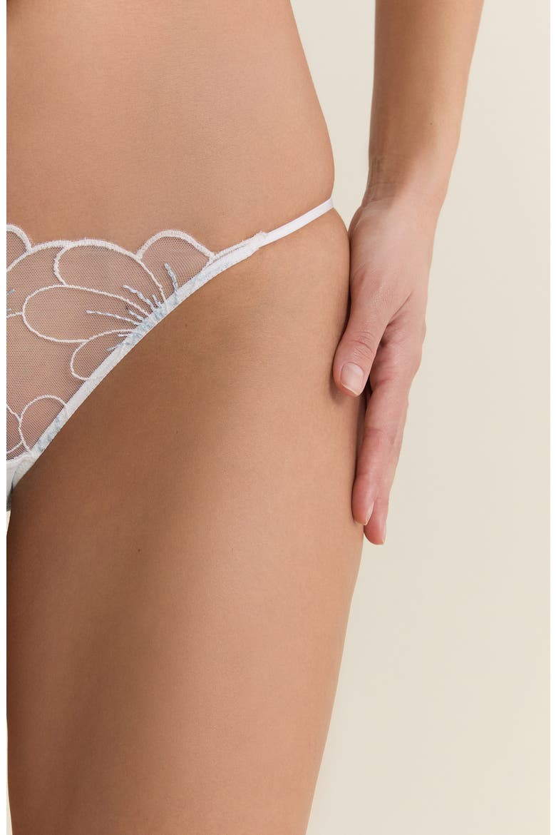 Camelia Embroidered Bikini, Alternate, color, WHITE