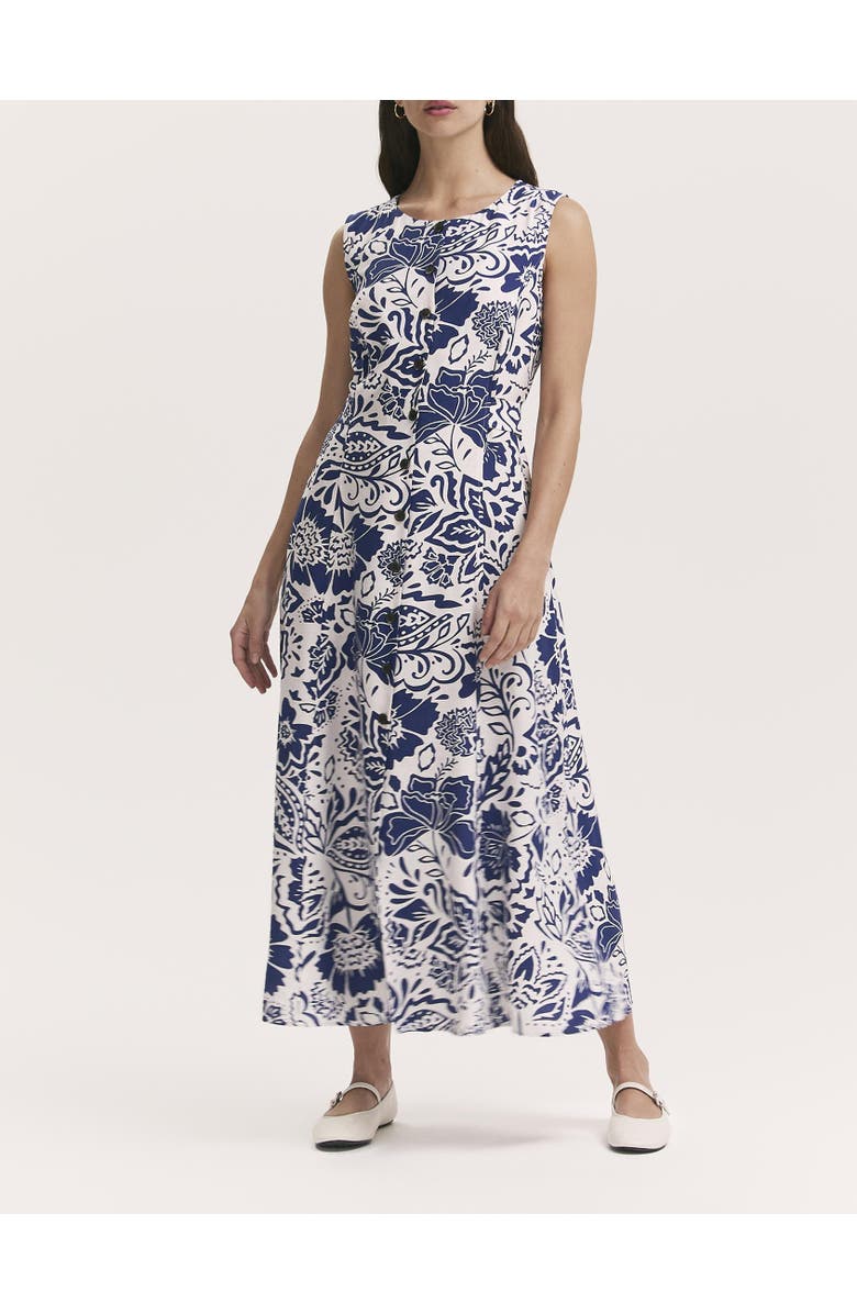 Finery London Aimee Floral Midi Dress, Alternate, color, Navy Flower