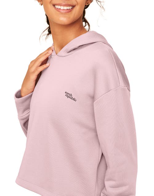 Earth Republic Myah Cropped Hoodie In Pink
