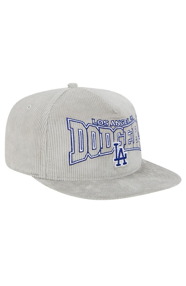New Era Men's New Era Gray Los Angeles Dodgers Corduroy Golfer Snapback Hat, Alternate, color, Gray