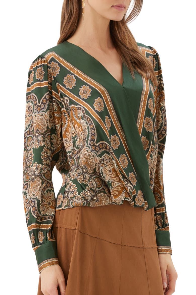 Print Drape Front Top, Alternate, color, PRINT