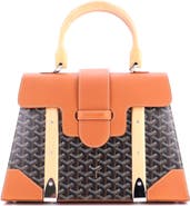 Pre-Owned Goyard Saigon Top Handle Bag Coated Canvas with Leather MM