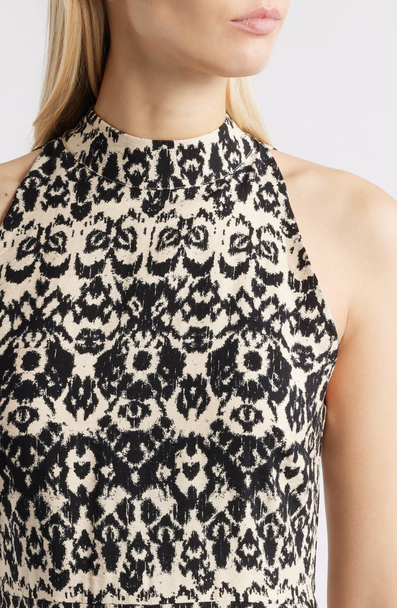 Sam Edelman Ikat Sleeveless Maxi Dress, Alternate, color, Black/ Ecru