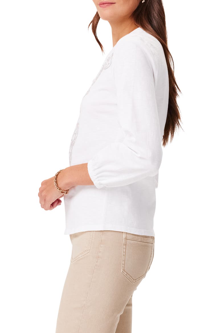 Climbing Vines Embroidered Top, Alternate, color, WHITE MULTI