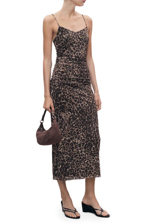 Animal Print Midi Slipdress