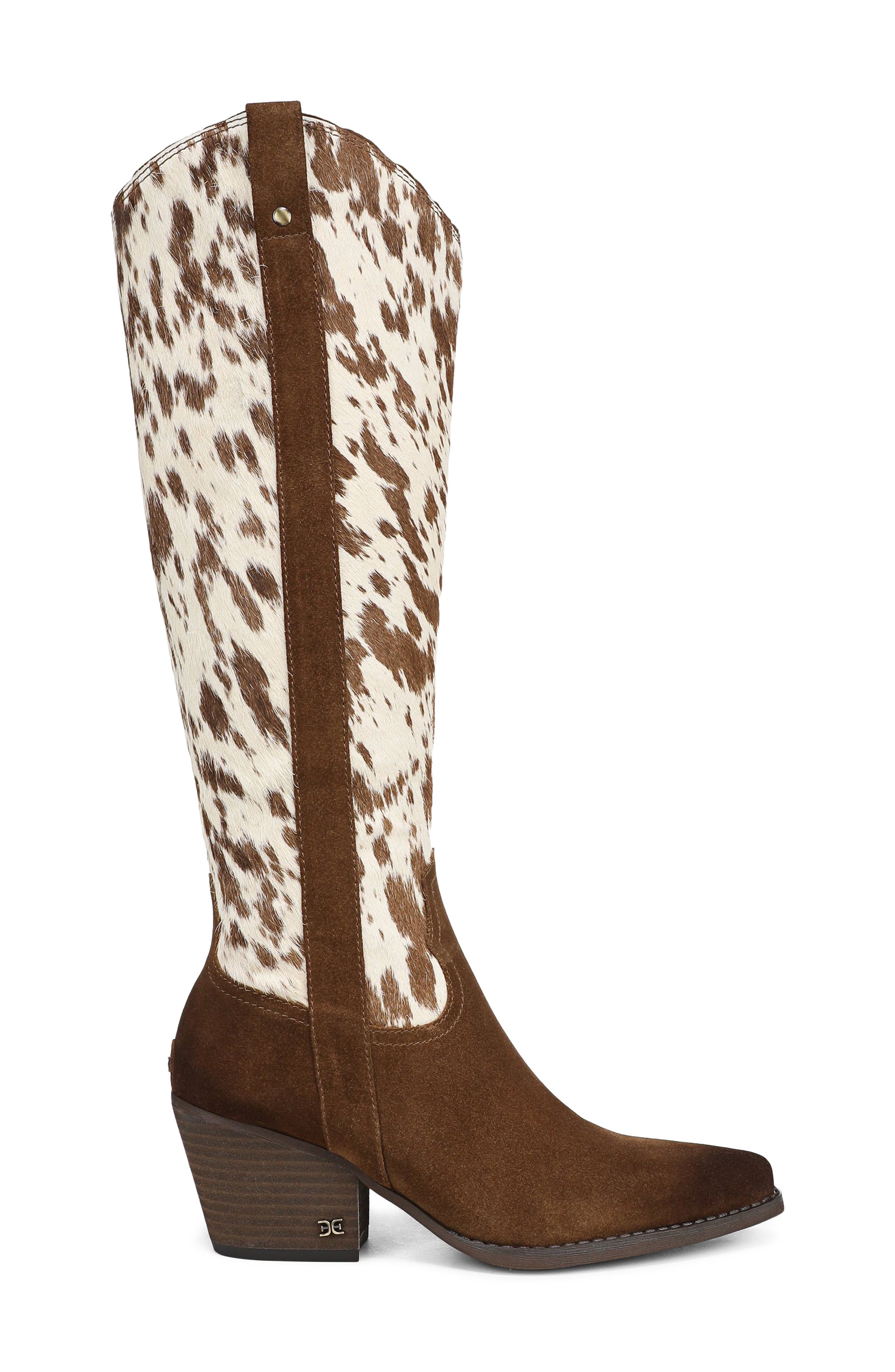 Wyatt Knee High Western Boot, Alternate, color, WARM NUTMEG/ TAUPE/ IVORY