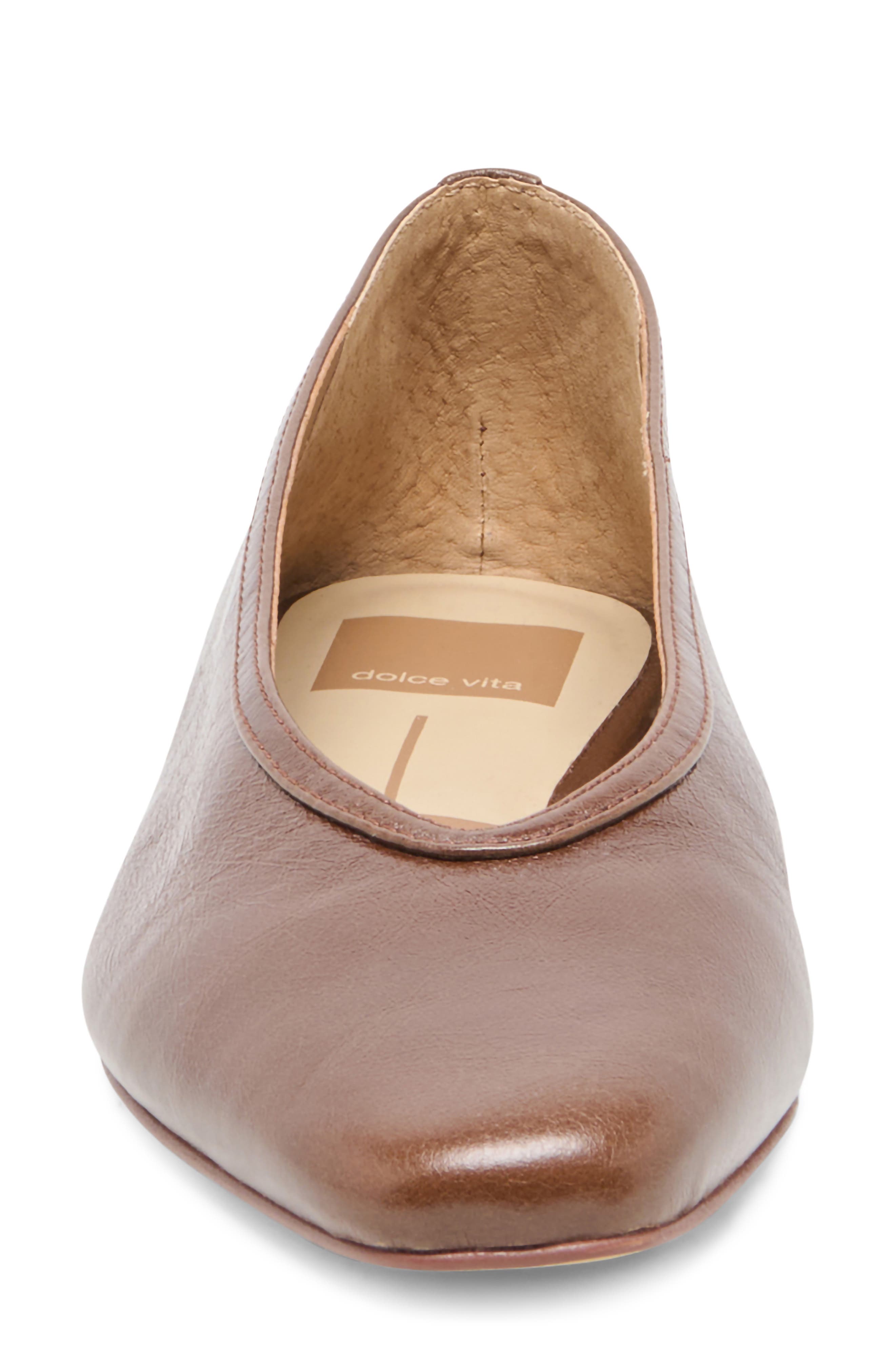 Dolce Vita Caret Flat, Alternate, color, Russet Leather