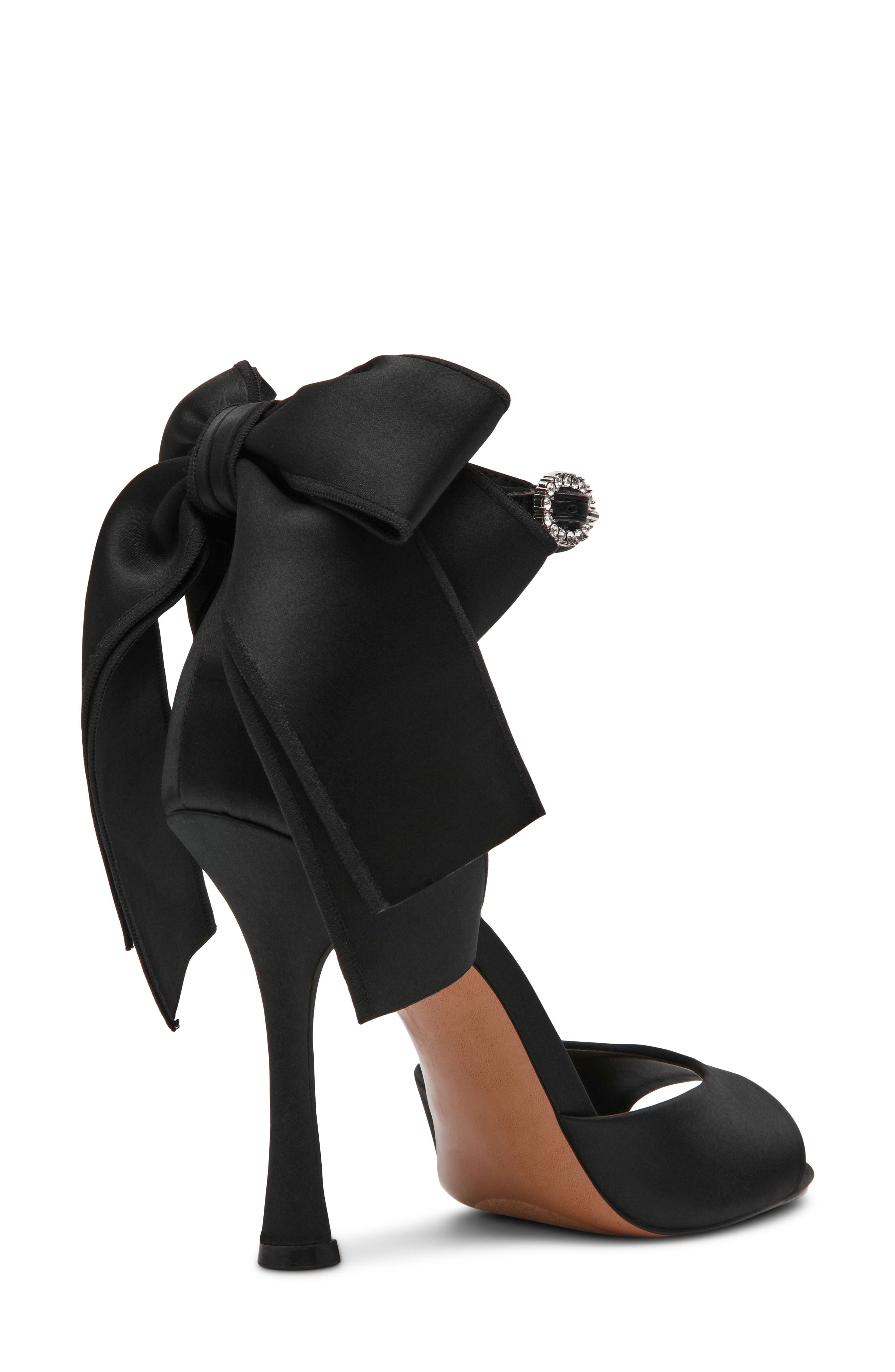 Bougie Ankle Strap Sandal, Alternate, color, BLACK SATIN