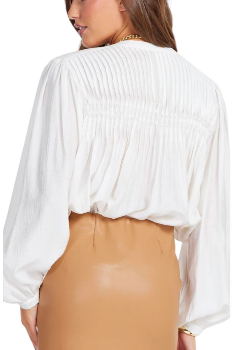 Pintuck Detail Blouse, Alternate, color, White
