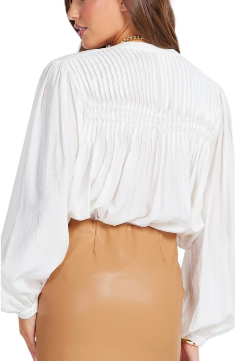 Bishop + Young Pintuck Detail Blouse, Alternate, color, White