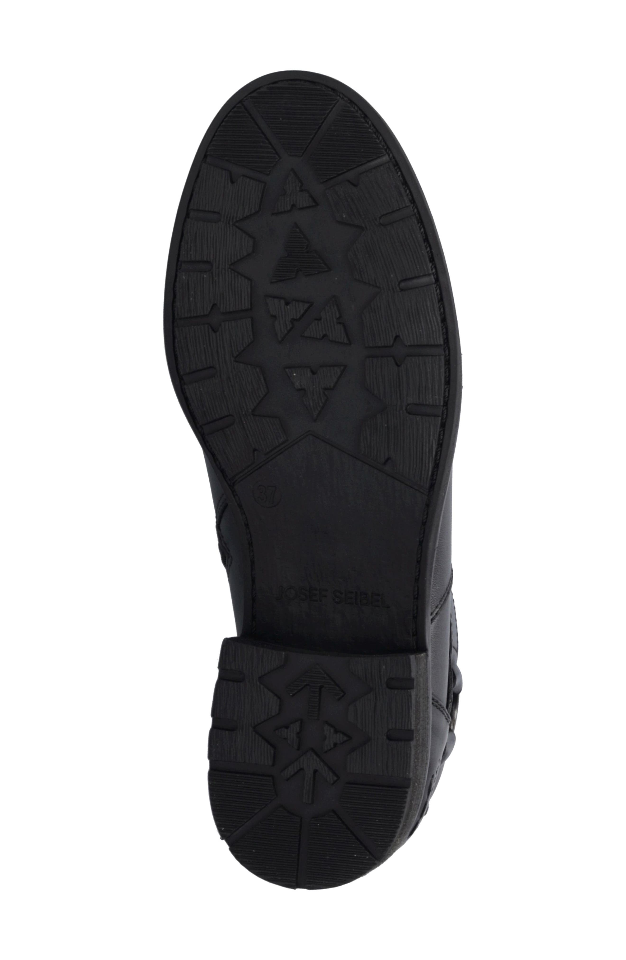 Kate 04 Leather Bootie, Alternate, color, BLACK