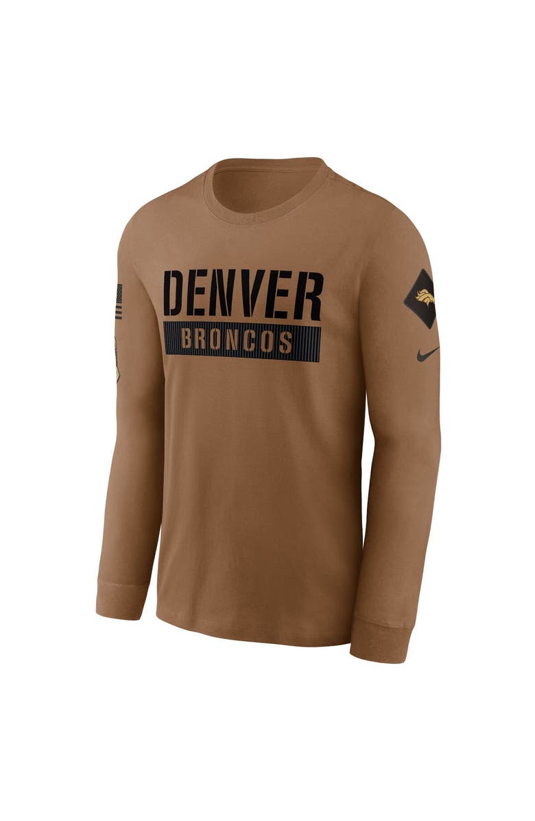 Nike Men's Nike  Brown Denver Broncos 2023 Salute To Service Long Sleeve T-Shirt, Alternate, color, 