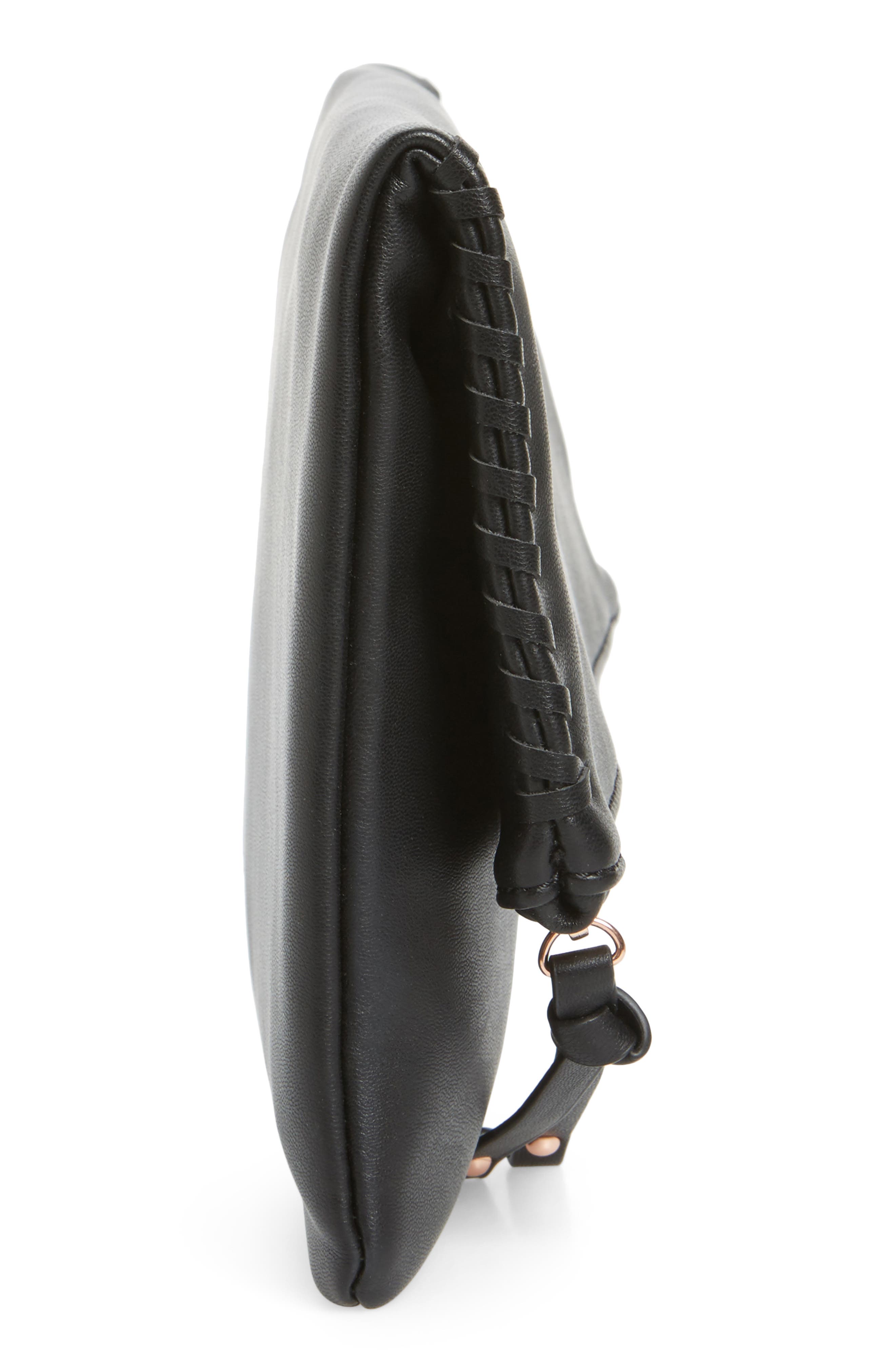Sole Society Rifkie Faux Leather Foldover Clutch, Alternate, color, 