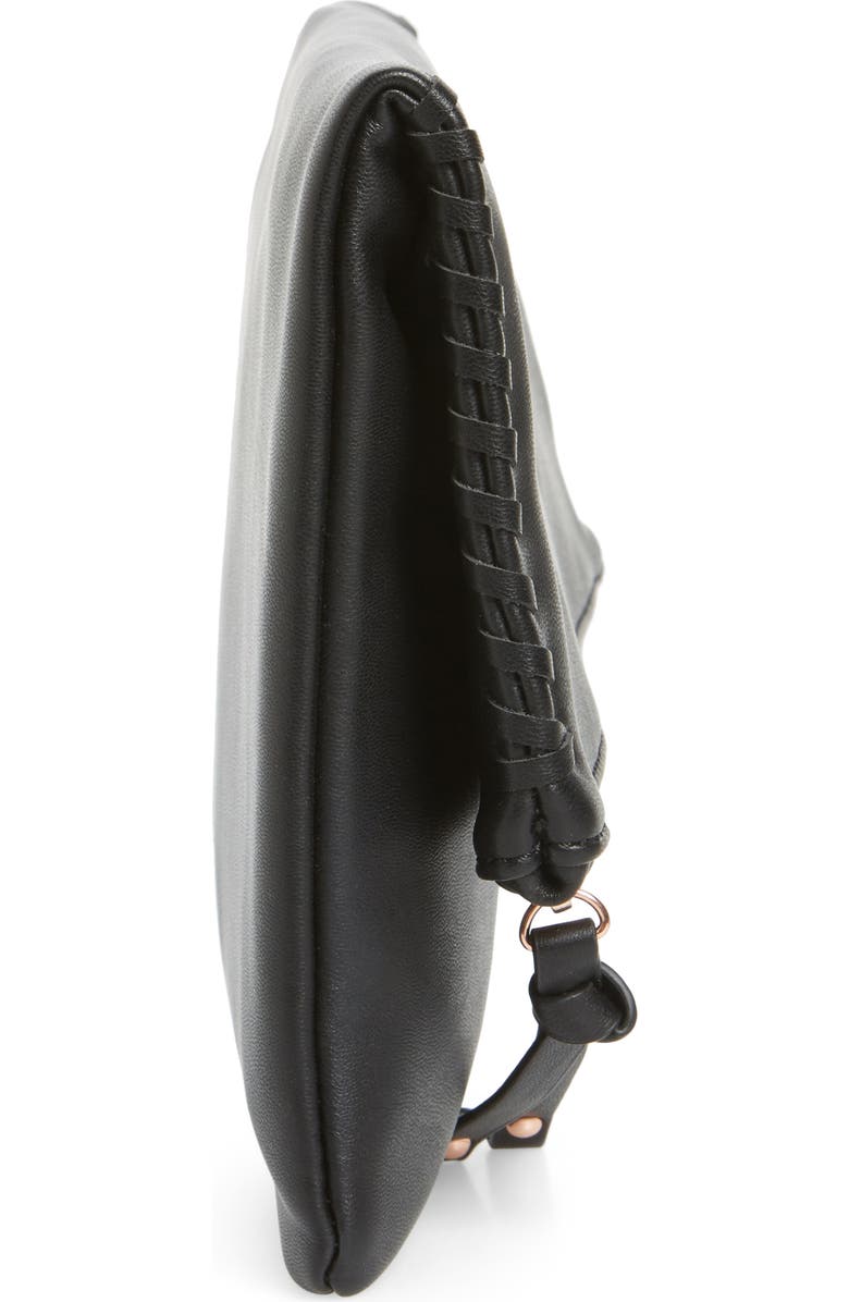 Sole Society Rifkie Faux Leather Foldover Clutch, Alternate, color,