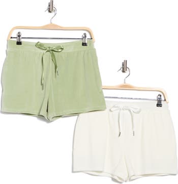 JACLYN 2-Pack Rib Velour Shorts | Nordstromrack