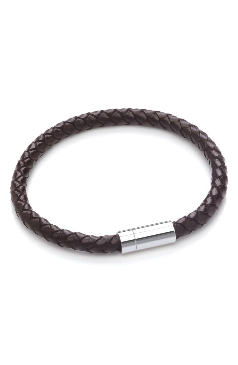 Estella Bartlett Men's Leather Wrap Bracelet, Alternate, color, Dark Brown