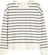 Caslon® Stripe Pullover Sweatshirt